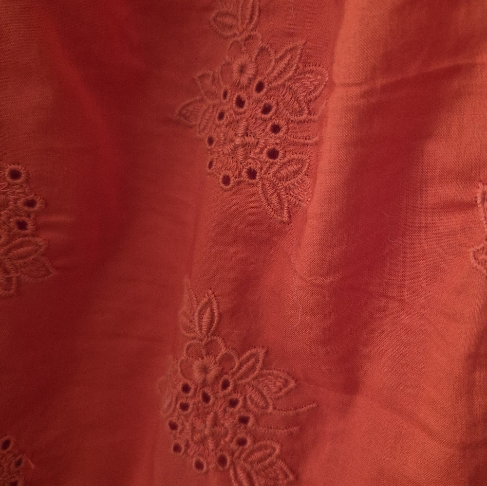 NWT J. Crew Red Tie Front Blouse - Picture 6 of 7
